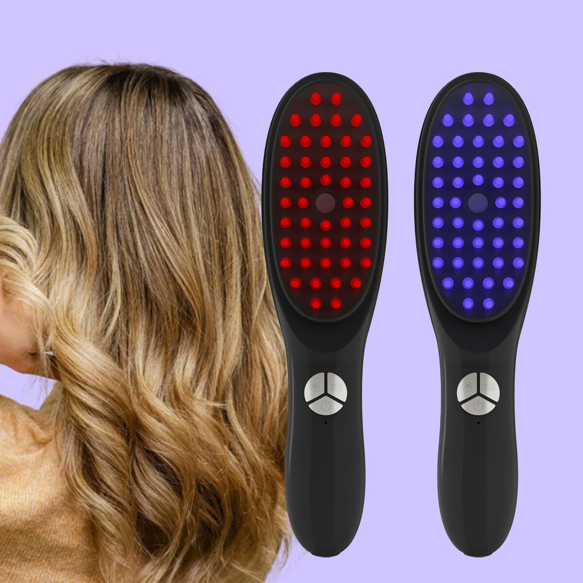 Cepillo Alisador Con Luz Led Terapeutica