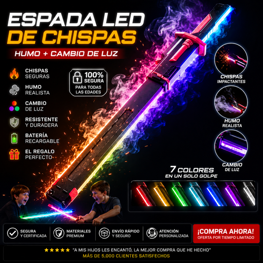 Espada Led De Chispa