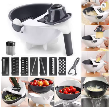 Combo Rallador 9‑en‑1 & Afilador